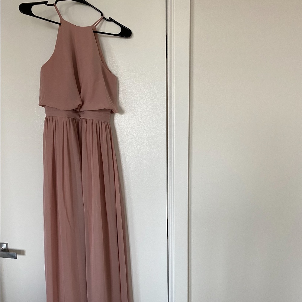 Bridesmaid dress - size 2, chiffon, dusty rose